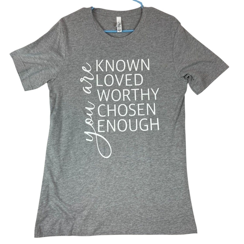 You are Known  Gray Short Sleeve T Shirt Size Medium‎  Bella Canvas Unisex